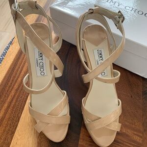 Jimmy Choo Nude Strappy Heels
